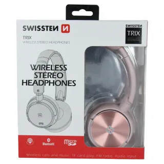 Bluetooth Stereo Sluchátka Swissten Trix Růžová 8595217465190