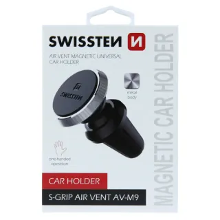 Magnetický Držák Do Ventilace Auta Swissten S-Grip Av-M9 Černo-Stříbrný 8595217456372
