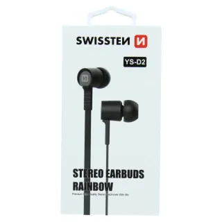 Sluchátka Swissten Earbuds Rainbow Ys-D2 Černá 8595217445819