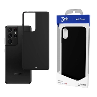 3MK Ochranný kryt Samsung Galaxy S21 Ultra 5G - 3mk Matt Case black,  5903108357494