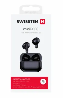 Bluetooth Tws Sluchátka Swissten Minipods Černá 8595217478831