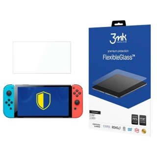 Hybridní tvrzené sklo pro Nintendo Switch Oled - 3mk FlexibleGlass™ 8.3'',  5903108442527